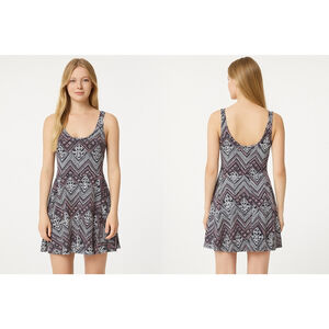 PINK Victoria's Secret Mini Dress Black Pink Geometric S